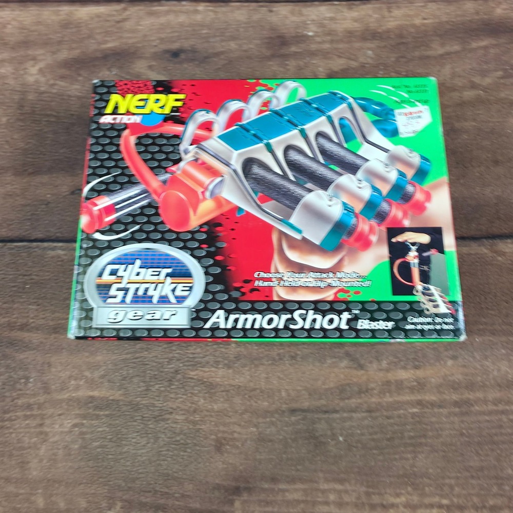 Nerf ArmorShot Blaster Kids OS Multicolor Good 1996 Cyber Stryke Gear Kenner